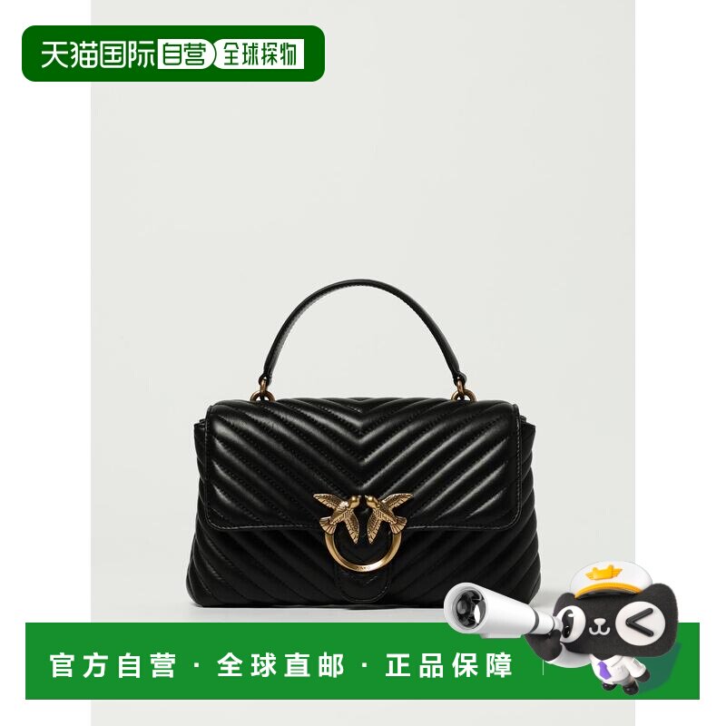 香港直邮PINKO 女士手提包 100043A0GKZ99Q AW2026 黑色 徽标单肩图片