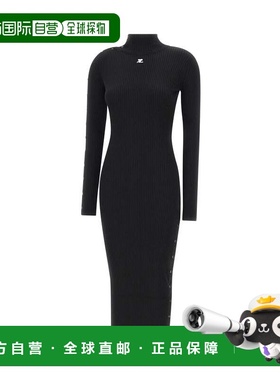 1h可退 香港直邮Courreges 女士 黑色连衣裙 325MRO692FI0001BLAC