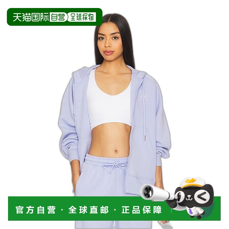 1h可退 香港直邮潮奢 adidas 阿迪达斯 女士 全拉链连帽衫 JN0226