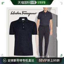 香港直邮Ferragamo菲拉格慕男士 黑色纯棉舒适日常百搭 Polo衫