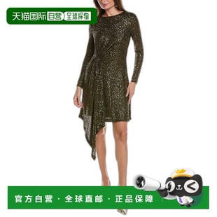 自营 Taylor 亮片网布缀饰迷你连衣裙 - 绿色 美国奥莱直发