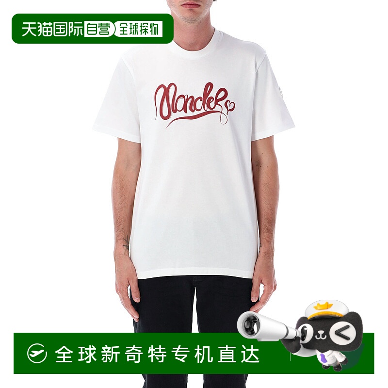 1h可退 香港直邮MONCLER 男士T恤 8C0000189AUG00A SS2025 白色 L