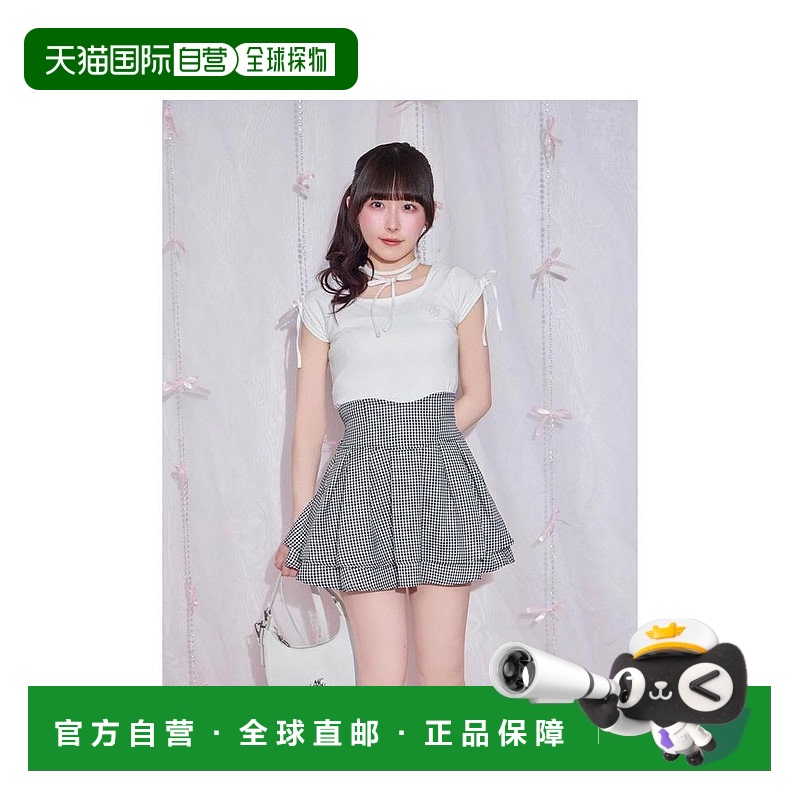 日本直邮日潮 michellmacaron聚拢肩部上衣SOA0008修身显瘦法式