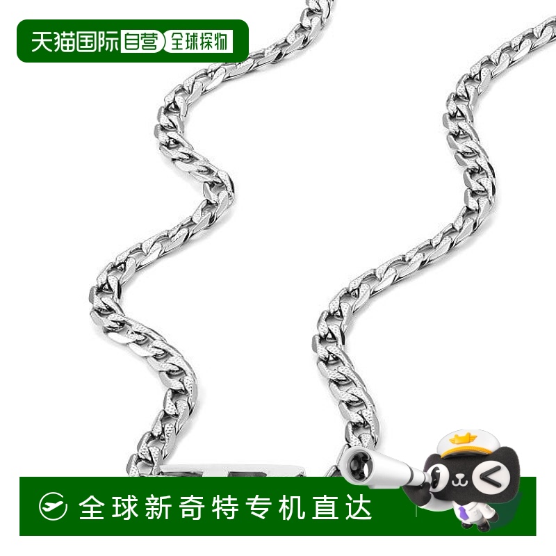 韩国直邮Diesel迪赛男女同款D标志简约日常不锈钢项链银色