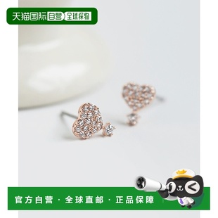 日本直邮ANE 精致闪亮款 MONE 心形珠宝耳环 DG34035 女装 1h可退