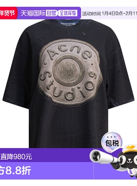 1h可退 香港直邮Acne Studios 艾克妮 女士 T恤T恤 CL0362900BLAC