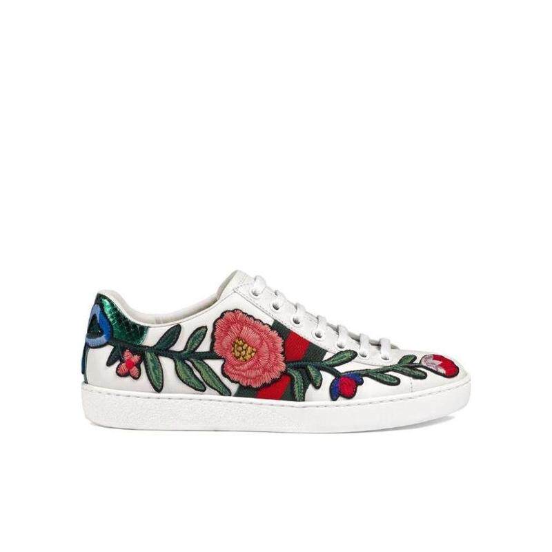 Gucci Ace 花朵刺绣休闲运动鞋 431917A38G0
