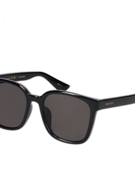 日本直邮GUCCI 太阳镜男式女式亚洲版型防紫外线太阳镜黑色 GG134