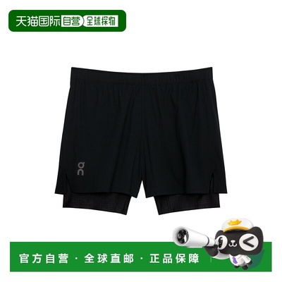 日潮跑腿ON昂跑 男士运动慢跑短裤 Black S 1mf1081新款跑步紧身