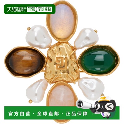 香港直邮Balmain 巴尔曼 女士 Baroque Stones & Pearls 胸针 GN0