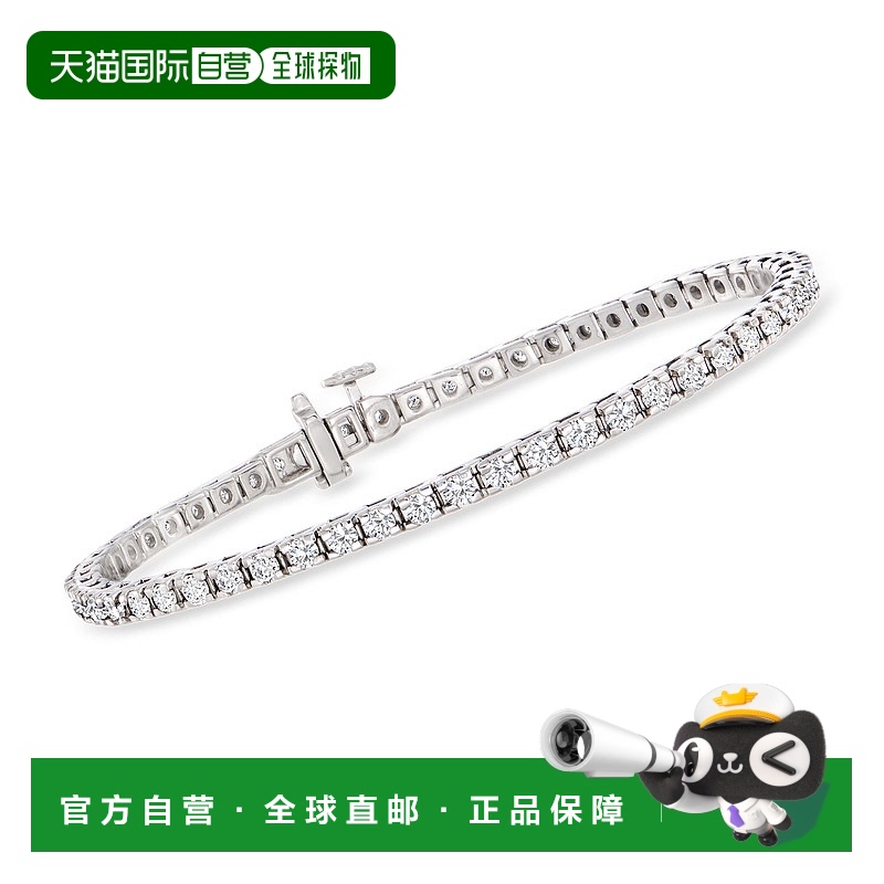 自营 925 纯银 Ross-Simons 钻石网球手链 - 8 英寸 美国奥莱直发