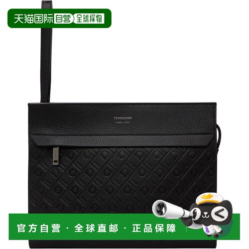 香港直邮Salvatore Ferragamo 菲拉格慕 男士 黑色 Monogram 手拿