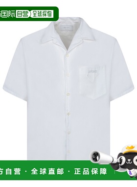香港直邮PRADA 男士衬衫 UCS52410IVF0009 AW2025 白色 Short sle