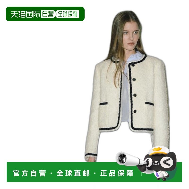 韩国直邮ETMON女士运动茄克/外套JK120RWW02 Tweed Fur Jacket  I