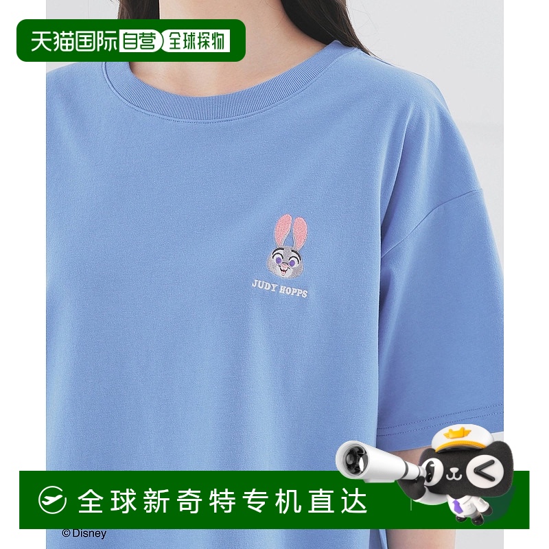 1h可退 日本直邮Honeys女士复古风卡通印花宽松T恤 540139586