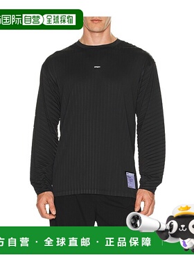 1h可退 香港直邮Satisfy 男士 Auralite 褶裥长款T恤 11068BKSA