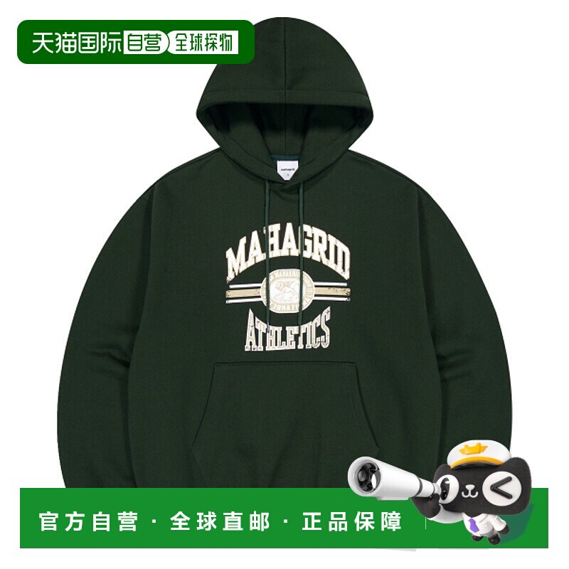 韩国直邮MAHAGRID 男士连帽衫MG2EFMM417AGN LION ATHLETICS HOOD