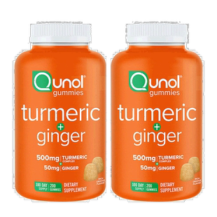 自营｜Qunol高浓度姜黄素软糖高浓度姜黄素软糖200粒*2解酒护肝