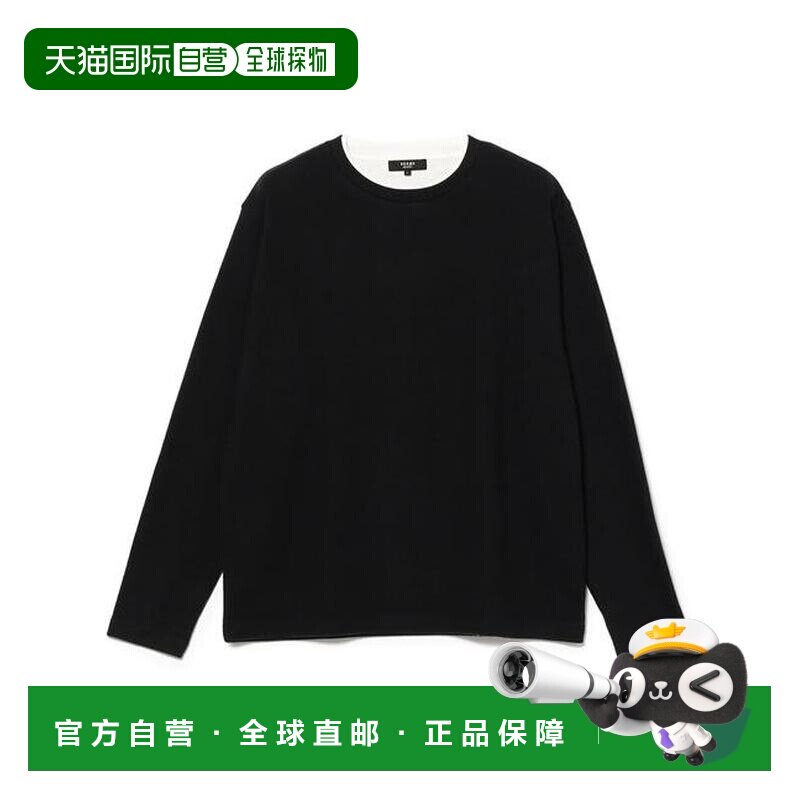 日本直邮BEAMS HEART 假两件 双面针织 T恤 支付后1h可退图片