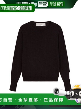 1h可退 香港直邮GOLDEN GOOSE 女士 黑色羊毛圆领套衫 GWP00952P0
