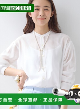 1h可退 日本直邮INDIVI 女装 2WAY透视 领型可变 卡布里衬衫 1278