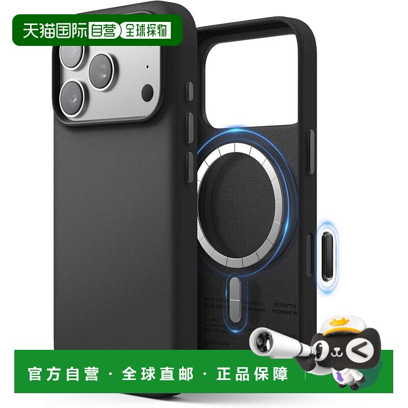 【日本直邮】elago iPhone 17 Pro MagSafe合成皮耐冲击保护壳 黑图片