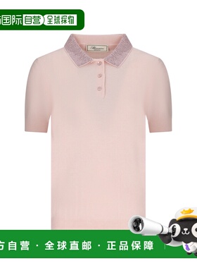 1h可退 香港直邮Blumarine 蓝色情人 女士 短袖针织Polo衫 A444M0