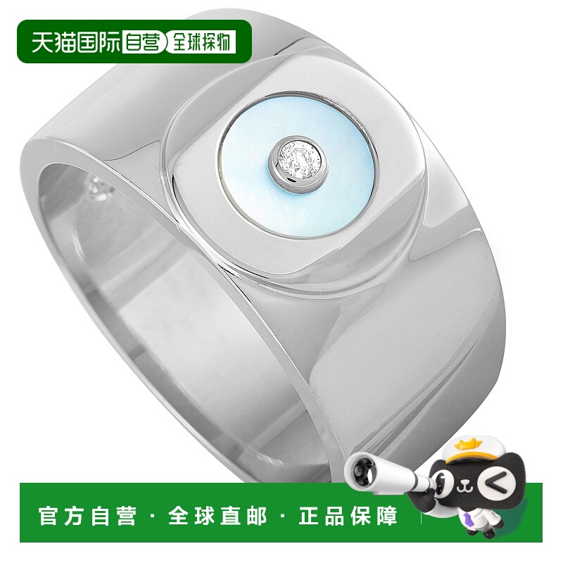 自营 Charriol 纯银钻石和珍珠母戒指 - 多 美国奥莱直发