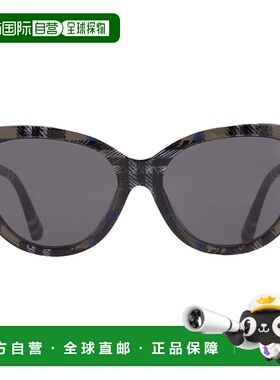 自营Burberry Dark Grey Cat Eye Ladies Sunglasses BE4457 4166