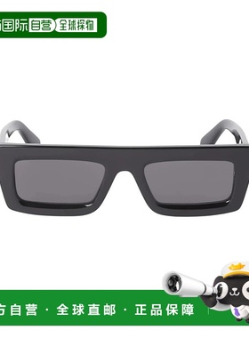 自营 off-white米白色安大略矩形太阳镜-黑-深灰色 美国奥莱直发