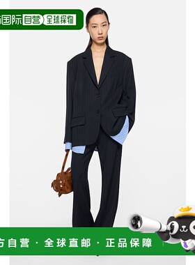 欧洲直邮ACNE（2025）细条纹裤直筒阔腿裤西装裤