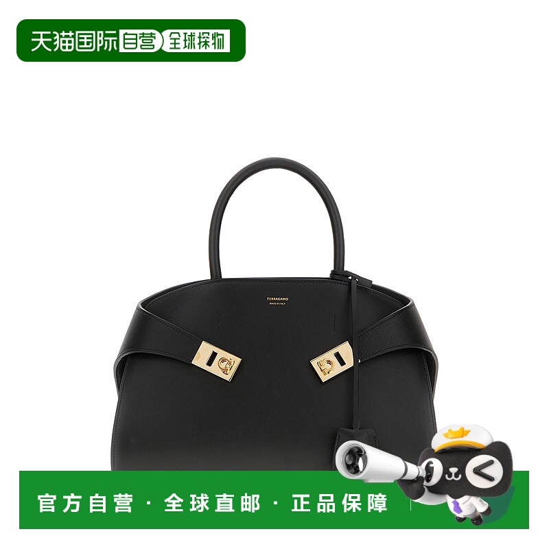 1h可退 香港直邮Salvatore Ferragamo 菲拉格慕 女士 Hug 黑色皮