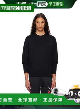 1h可退 香港直邮Moncler 盟可睐 男士 海军蓝贴花针织衫 J20919C0