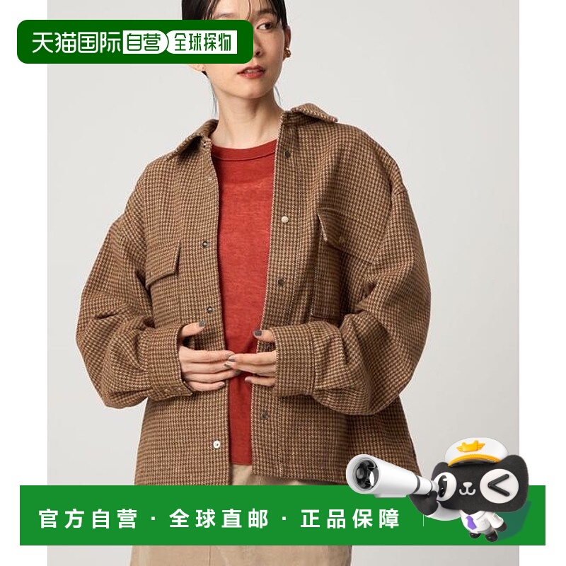 1h可退 日本直邮CITEN 迷你格纹夹克棕色