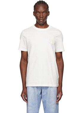 Moncler 盟可睐 男士 白色 Monogram T 恤 J20918C000218390T