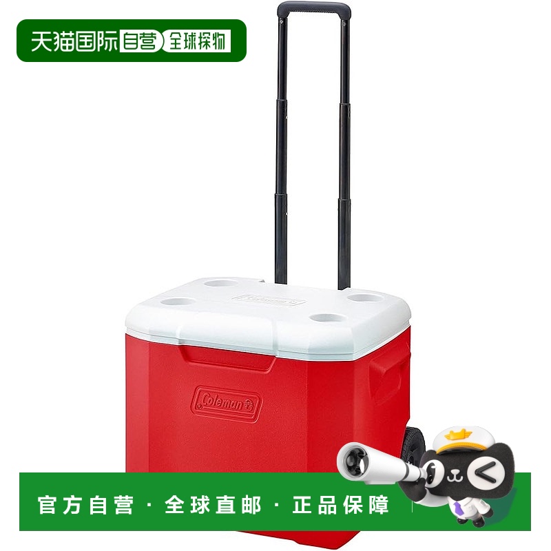 【日本直邮】Coleman科勒曼 拉杆冷藏箱60QT/56L 红/白2000027864