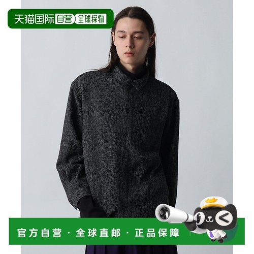 1h可退 日本直邮HARE男装 高领人字纹衬衫 宽松两穿设计 637347