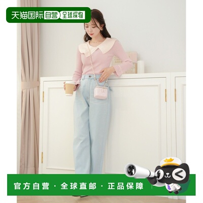 1h可退 日本直邮le reve vaniller 女士 高腰美型调节腰围牛仔裤