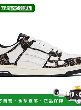 1h可退 香港直邮AMIRI 男士 黑色 & 白色 MA Quad Skel 运动鞋 AM