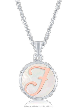 自营 simona纯银拖把吊坠，玫瑰金文字首字母带链 - j 美国奥莱直