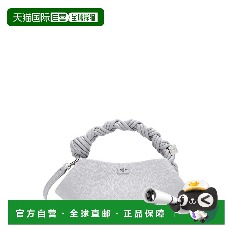 自营ganni编织手柄几何图形包-白色 单肩包手提包 美国奥莱直发