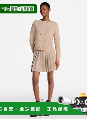 自营1h可退 欧洲直邮LV路易威登 Mahina系列女士骆驼米色羊毛老花