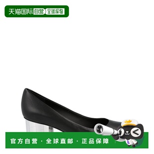 自营salvatore ferragamoFarrah Mirrored Heel Pumps - black 美
