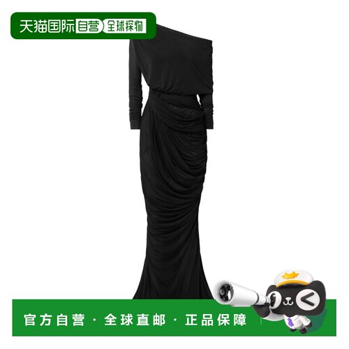 香港直邮RICK OWENS 女士连衣裙 RO02B6593BZ9 SS2022 黑色 长袖