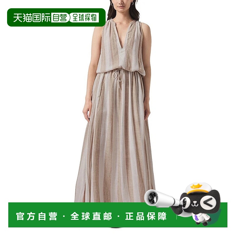 自营Splendid Lennon Dress Women's  Fawn Stripe Sleeveless Be