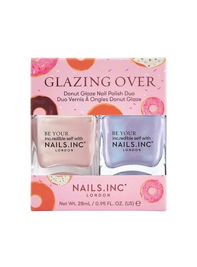 英国Nails inc指甲油2件套淡粉色淡紫色变色指甲油不掉漆