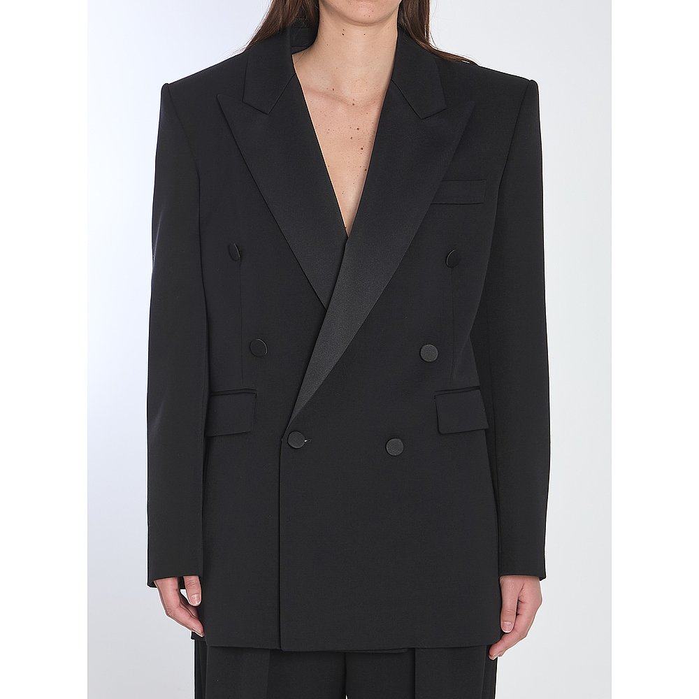 SAINT LAURENT 女士夹克 828008Y7E631000 CO 黑色