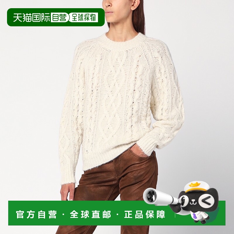 1h可退 香港直邮潮奢 ISABEL MARANT 女士 Écru 马海毛混纺毛衣 2