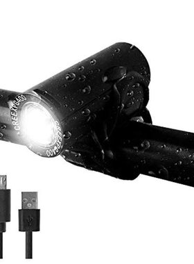 日本直邮GORIX自行车灯usb充电防水LED灯亮 （黑色） 自行车