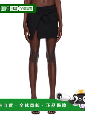 1h可退 【美国直邮】The Attico|黑色 Cloe 迷你裙半身裙